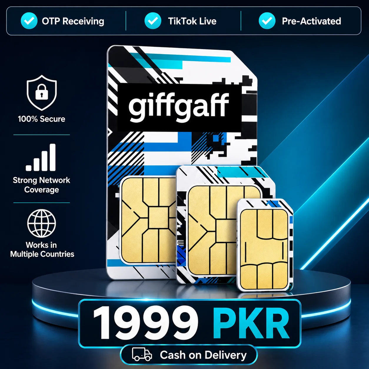 UK SIM for Wise verification in Pakistan with OTP support